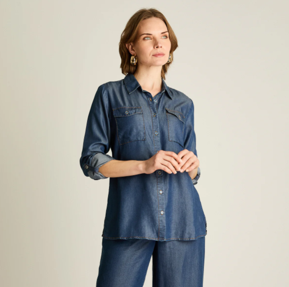 BLUSA CAMISERA DE LYOCELL